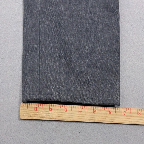 7‎ for all Mankind Jeans Mens 31x28 Slimmy Slim Straight Leg Gray Distressed - Picture 4 of 11